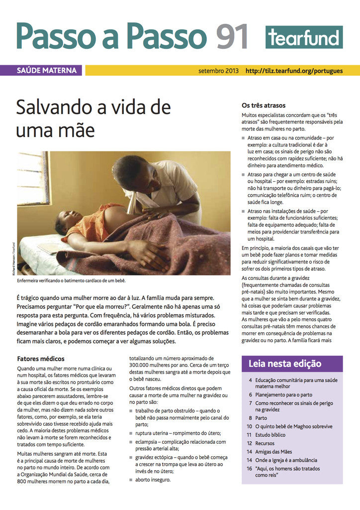 Footsteps 91: Maternal health (Portuguese)