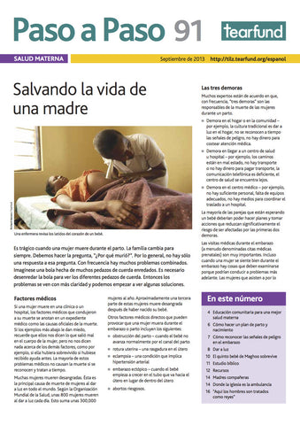 Footsteps 91: Maternal health (Spanish)