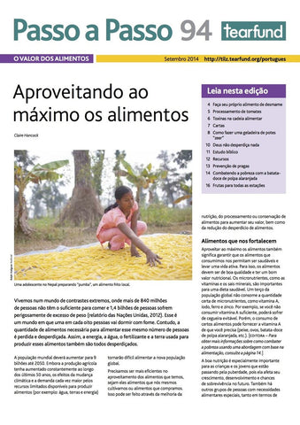 Footsteps 94: Valuing food (Portuguese)