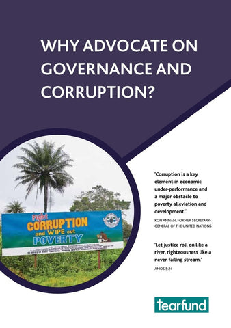 Why advocate on governance and corruption? (English)