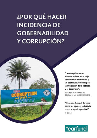Why advocate on governance and corruption? (Spanish)